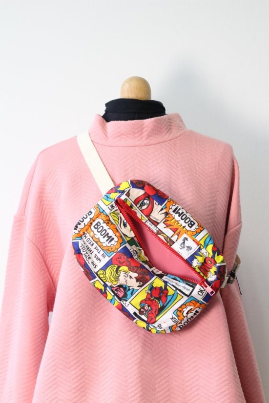 ĽADVINKA crossbody z odrezku šatky SESTRICE