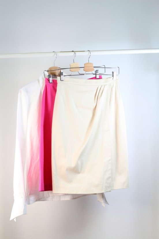 dámska sukňa, biela košeľa SUCHANOVÁ slow fashion