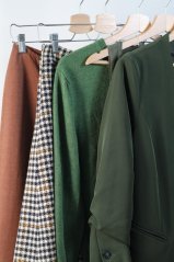 dámske sako, nohavice, vlnená vintage sukňa, tielko, merino sveter VIBE vol.4
