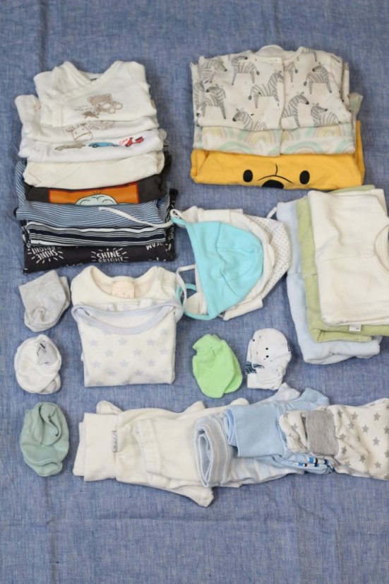 novorodenecké oblečenie 50/56 NEWBORN - 5 rôznych balíčkov - Typ oblečenia: NEWBORN vol.1 chlapec JAR